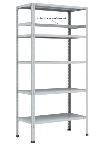 Стеллаж металлический Титан МС-750 2500x1500x400/8